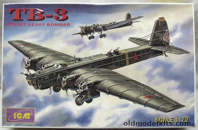 ICM 1/72 TB-3 Soviet Heavy Bomber, 72091 plastic model kit